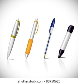 Set of pens vector