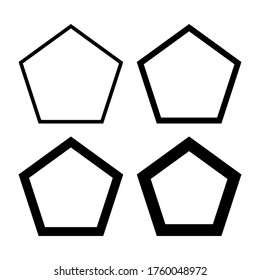 set pentagon shapes with line pieces, frame lines form pentagons.