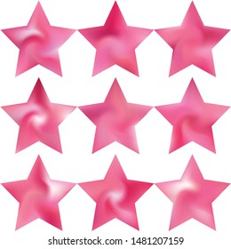 Set of pentagram chromatic backgrounds. Creative style of 90th, 80th. Trendy soft color pentagon. Pink effective modern screen design for brochure, calendar, cards or invitation.