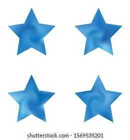 Set of pentagram chromatic backgrounds. Simple style of 90th, 80th. Trendy soft color effect. Blue effective modern screen design for brochure, calendar, cards or invitation.