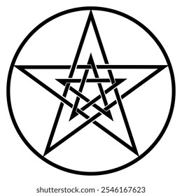 set of pentagram isolated on white background. vector illustration.