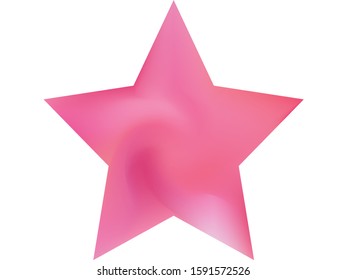 Conjunto de modernos jardines pentagram. Forma moderna de color suave. El estilo frío del 90, 80. Formas de degradado de color rosa y fluido para la aplicación móvil y las pantallas.