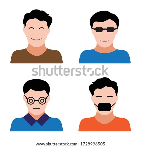Set of peole icons. Nice graphic vector for smartphones, avatars, etc.