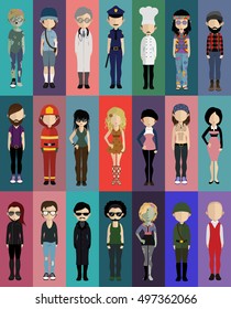 Set of people 