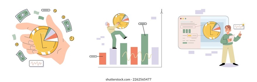 Gruppe von Personen, die das Personal- oder Firmenbudget analysieren. Konzept der Finanzbuchhaltung und Berechnung der finanziellen Erträge und Ausgaben Bericht. Finanzberater mit Dokument für die Steuerberechnung