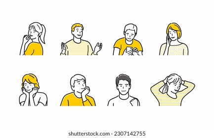 set of people avatar vector illustration