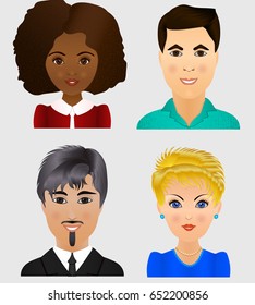 Set people avatars. Vector avatar.