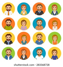 set of people character icon