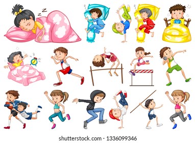 Set of people character illustration