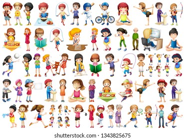 Set of people character illustration