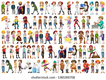 Set of people character illustration