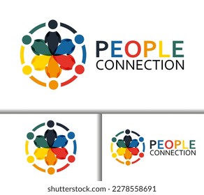 SET PEOPLE CONNECTION LOGO DESIGN 