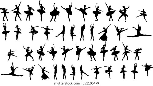 Set of people. Dance