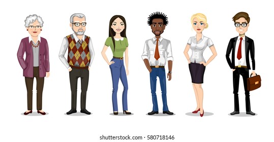 set of people of different nationalities and ages