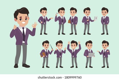 Conjunto de personas con diferentes poses
