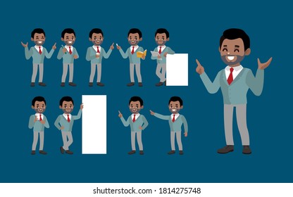 Set of people with different poses