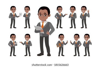 Conjunto de personas con diferentes poses