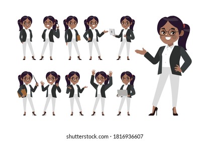 Set of people with different poses