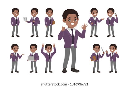 Set of people with different poses