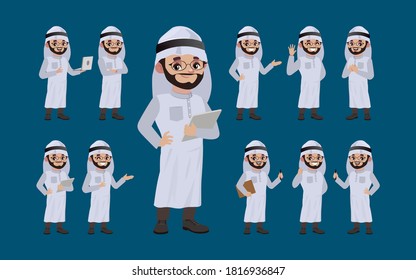 Set of people with different poses