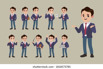 Set of people with different poses