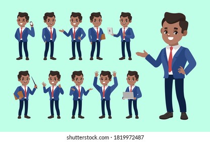 Set of people with different poses