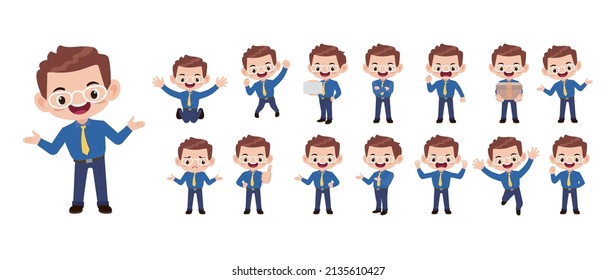 Set of people with different poses