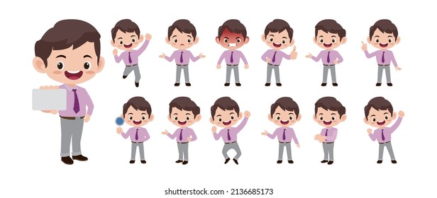 Conjunto de personas con diferentes poses