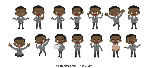 Conjunto de personas con diferentes poses