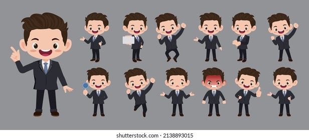 Conjunto de personas con diferentes poses