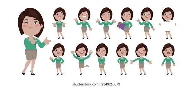 Conjunto de personas con diferentes poses