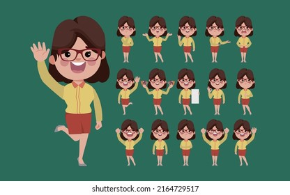 Conjunto de personas con diferentes poses