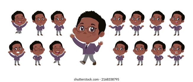 Conjunto de personas con diferentes poses