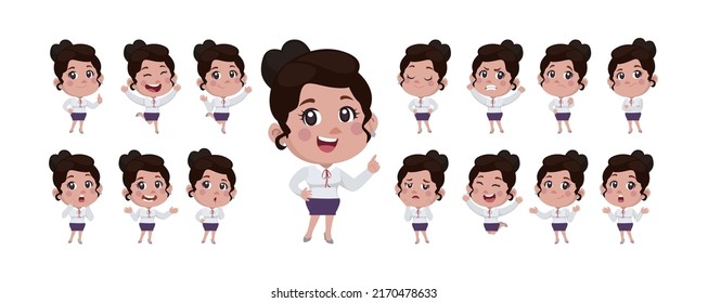 Conjunto de personas con diferentes poses