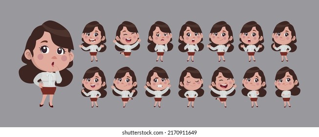 Conjunto de personas con diferentes poses
