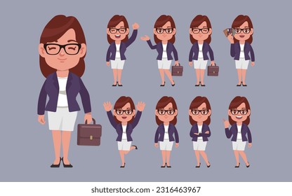 Conjunto de personas con diferentes poses