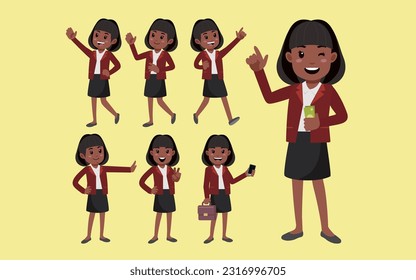 Conjunto de personas con diferentes poses