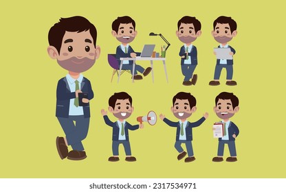 Conjunto de personas con diferentes poses