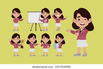 Conjunto de personas con diferentes poses