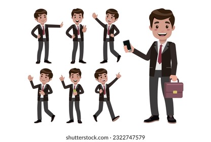 Set of people with different poses