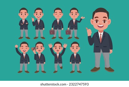 Conjunto de personas con diferentes poses