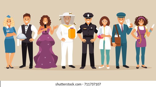 Set of people with different professions. Part 4. Vector illustration