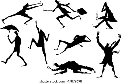 set of people in different situations