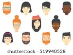 Set of people expressing facial emotions. Human faces with sad facial expressions. Human faces showing sad emotion. People with sad faces. Vector flat design illustrations isolated on white background