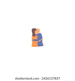 set of people hugging cancer day set