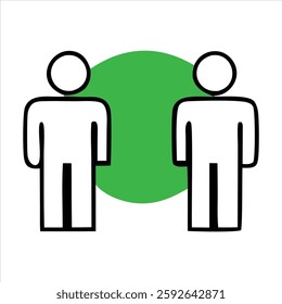 Set of People icon bold style vector illustration design