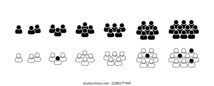 Ilustración del conjunto de iconos de personas