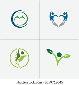 set of people icon logo team work