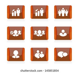 set of people icon, vector 