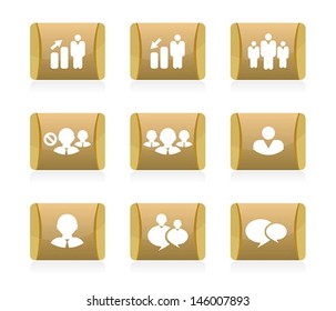 set of people icon, vector 